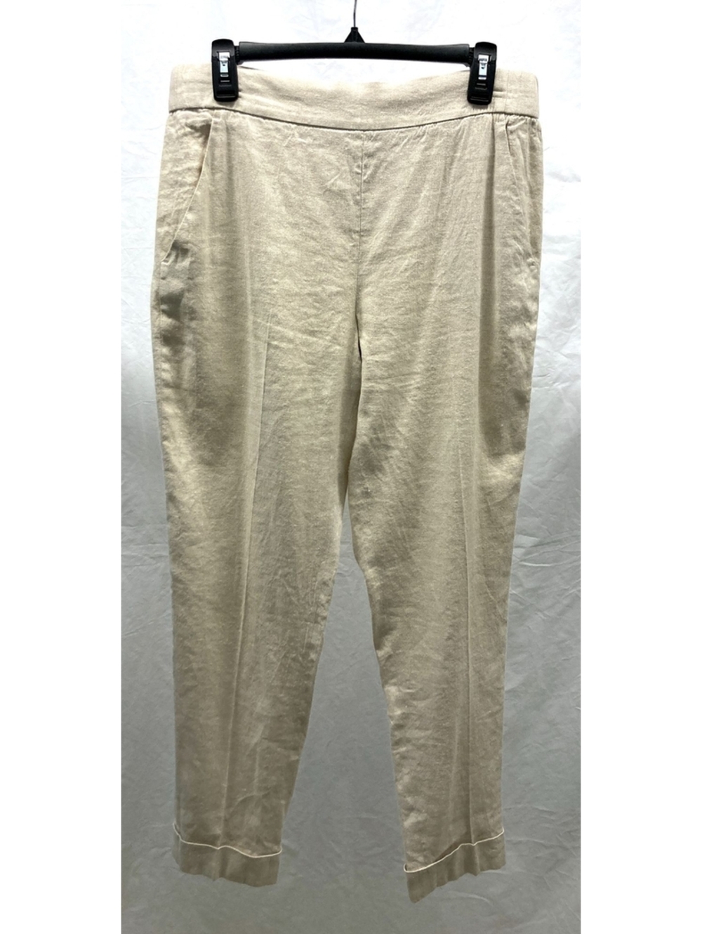 Akris Punto Natural Shimmer Partial Elastic Waist Pants 8
